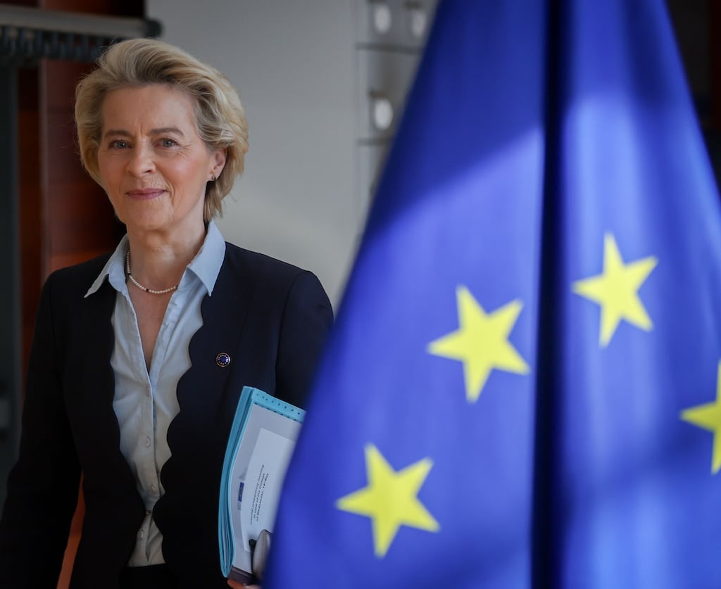 European Commission president Ursula von der Leyen said: 'Europe is ready to advance talks swiftly and decisively.' Photograph: Olivier Hoslet/EPA-EFE