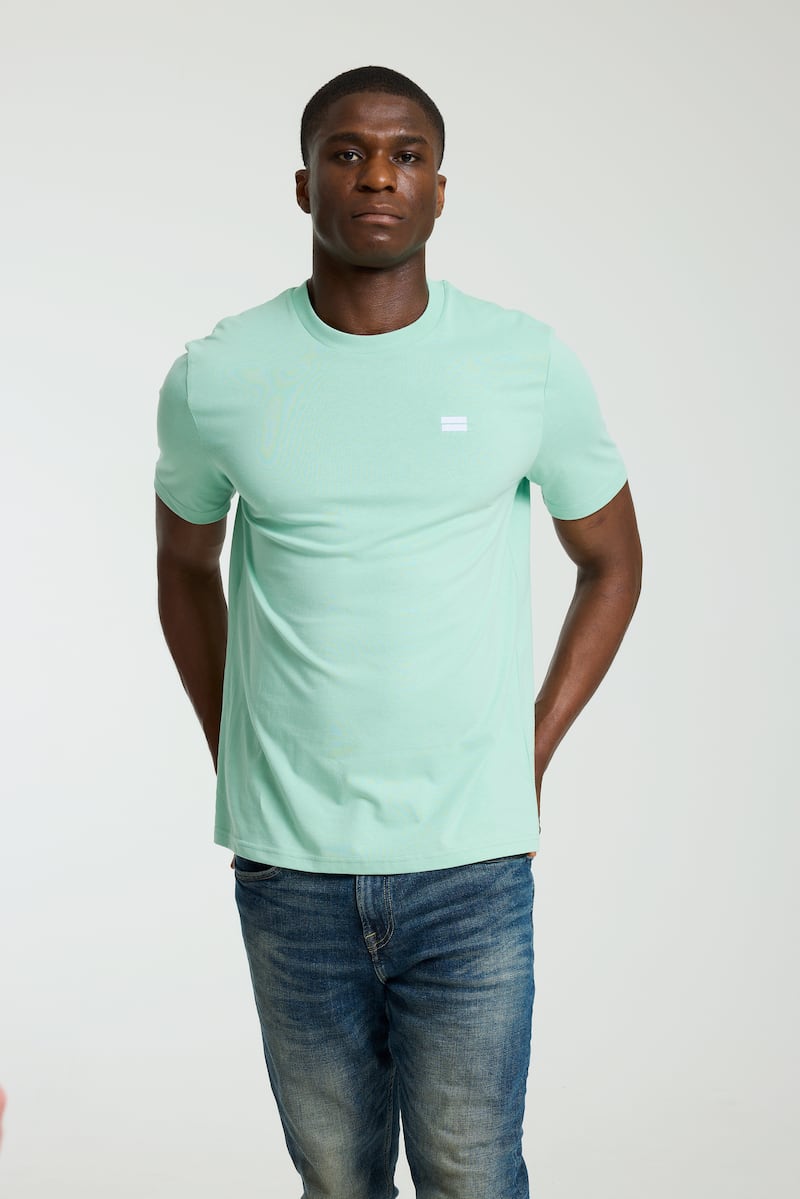 Mint green organic cotton T-shirt, €35
