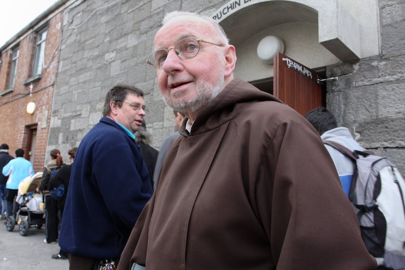 Br Kevin Crowley outside the Capuchin Day Centre in Dublin. Photograph: Nick Bradshaw