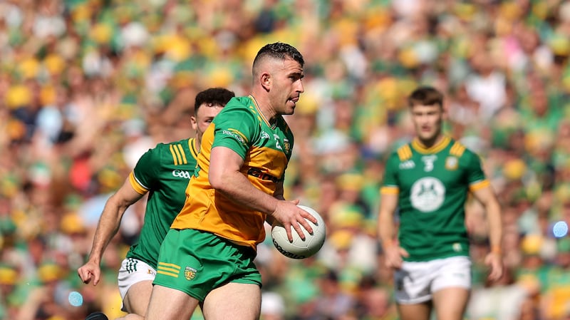 Donegal's Patrick McBrearty in action against Meath on Sunday. Photograph: Bryan Keane/Inpho