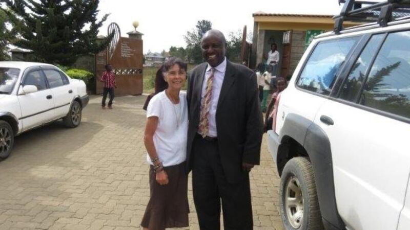 Joseph Muya, who hosted a Christmas party for  one  thousand  poor people at the Love and Hope Centre in Kenya, with Sr Patricia.