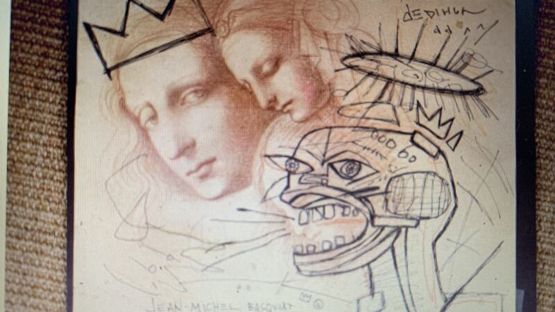 Lot 67, Bearing the signature Jean Michel Basquiat, €8,000-€12,000