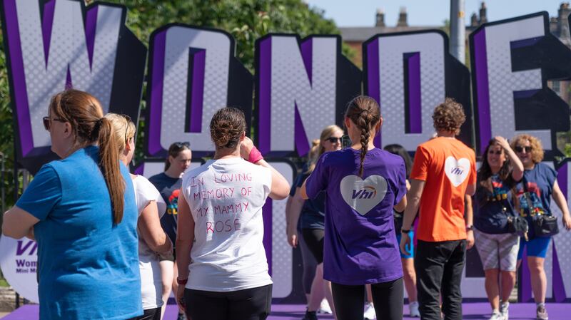 VHI Women’s Mini Marathon in Dublin: Participants taking part in memory of their loved ones. Photograph: Barry Cronin/The Irish Times.