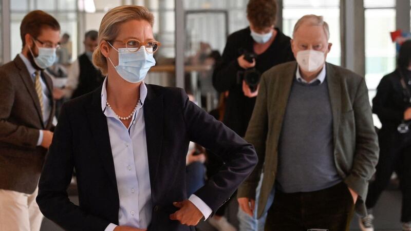 Co-leaders of Alternative for Germany Alice Weidel and Alexander Gauland. Photograph: John MacDougall/AFP via Getty