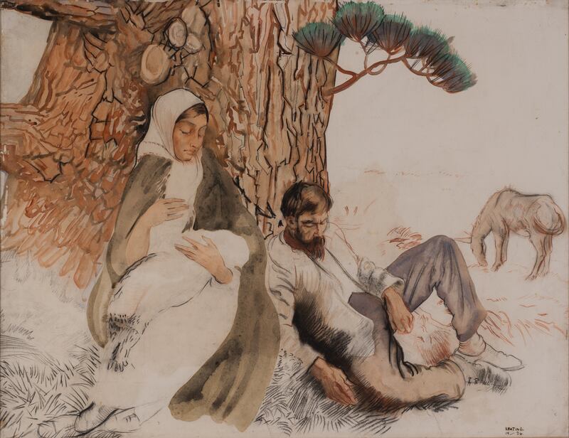 A study by Sean Keating for his painting An Allegory