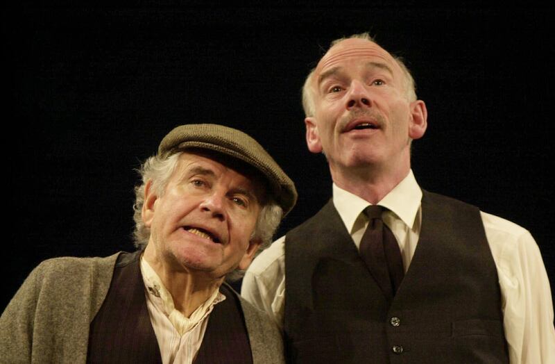Irish Times Irish Theatre Awards: Ian Holm and John Kavanagh in The Homecoming at the Gate Theatre in 2001. Photograph: Joe St Leger
