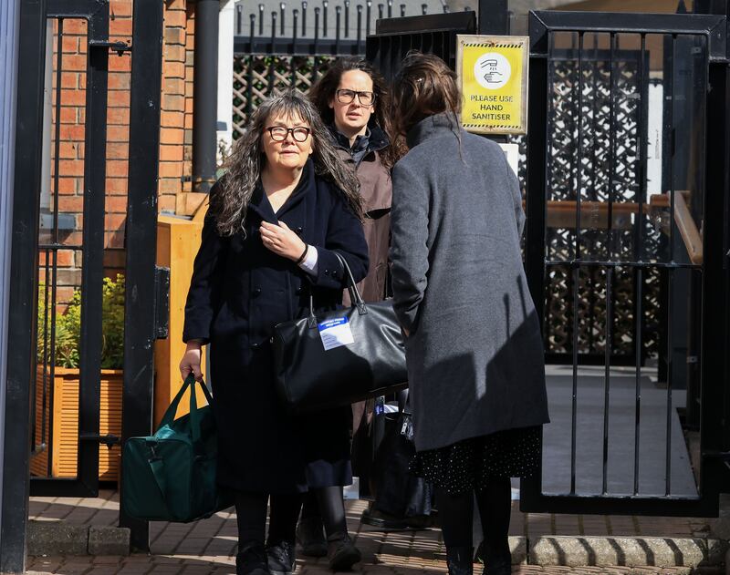 Martina and Ammi Burke on Monday morning on their release from the Dóchas Centre. Photograph: Colin Keegan/ Collins Dublin