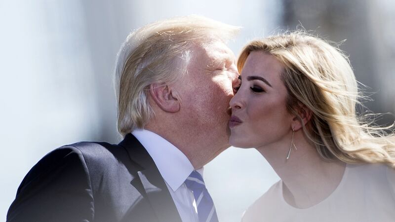 US president Donald Trump  and Ivanka Trump. Photograph:  Brendan Smialowski/AFP/Getty Images