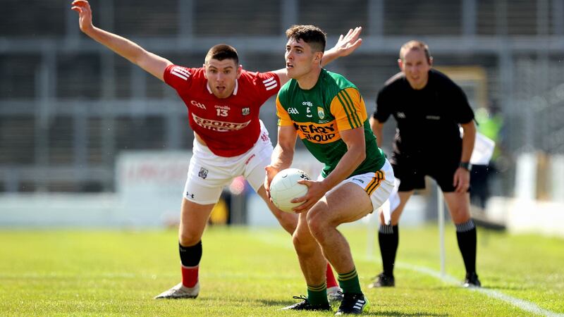 Mike Breen in action for Kerry against Cork during the Munster SFC Final at Fitzgerald Stadium in Killarney. Photograph: Ryan Byrne/Inpho