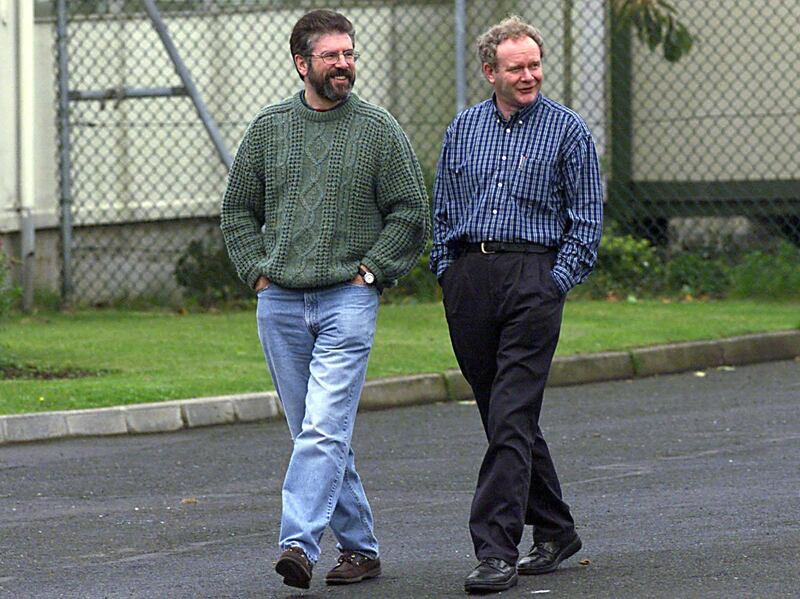 Gerry Adams and Martin McGuinness at Stormont in 1999.  Photograph: David Sleator