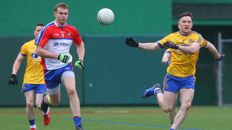Roscommon’s Neil Collins in action against New York in 2016, he would line out for the hosts two years later. Photograph: Ed Mulholland/Inpho