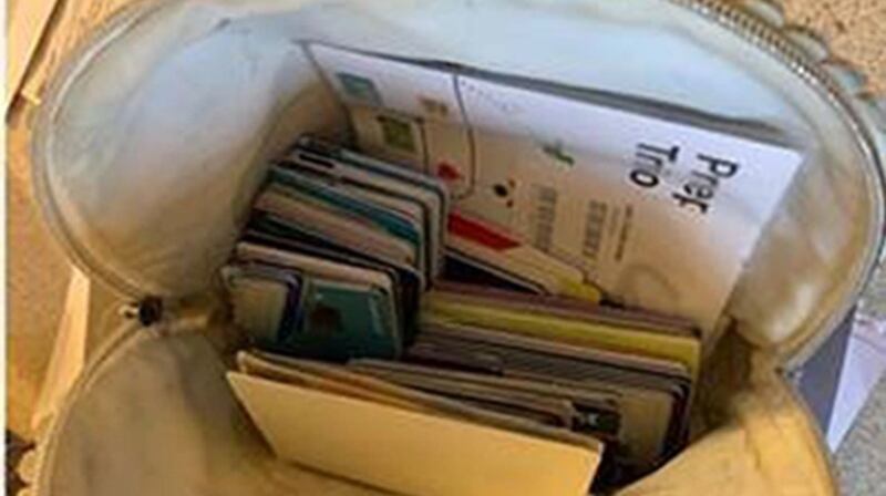 Credit cards and other items seized by Garda during the search of a house in Letterkenny, Co Donegal. Photograph: Garda/PA Wire