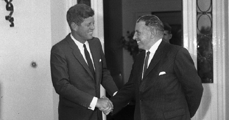 The Kennedy-Lemass Medal is awarded in recognition of the visit by president Kennedy to Ireland in June 1963 and the return visit by Taoiseach Lemass to the US in October 1963