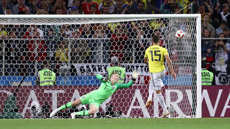 Mateus Uribe misses his team’s fourth penalty. Photo: Ryan Pierse/Getty Images