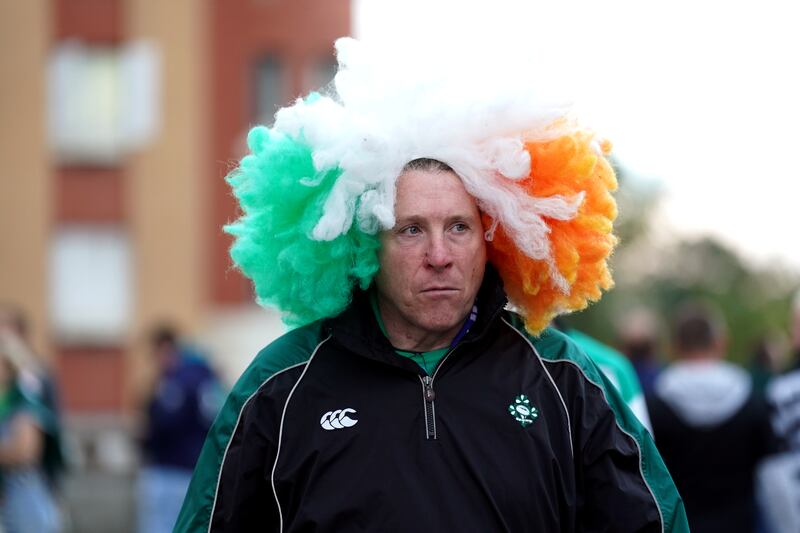 Ireland fans gather in Paris. Photograph: Adam Davy/PA Wire.
