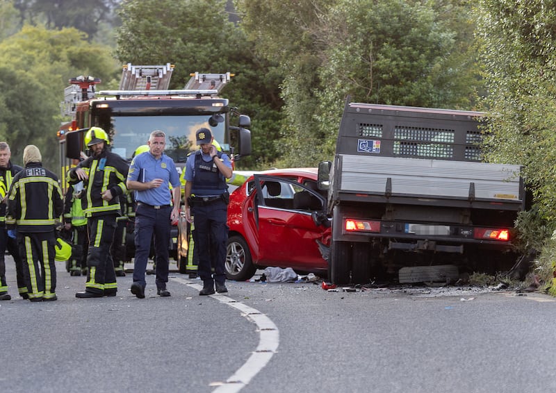 The scene of the fatal accident on the R240 between Quigleys Point and Carndonagh in North Donegal. Photograph: Joe Dunne/North West Newspix