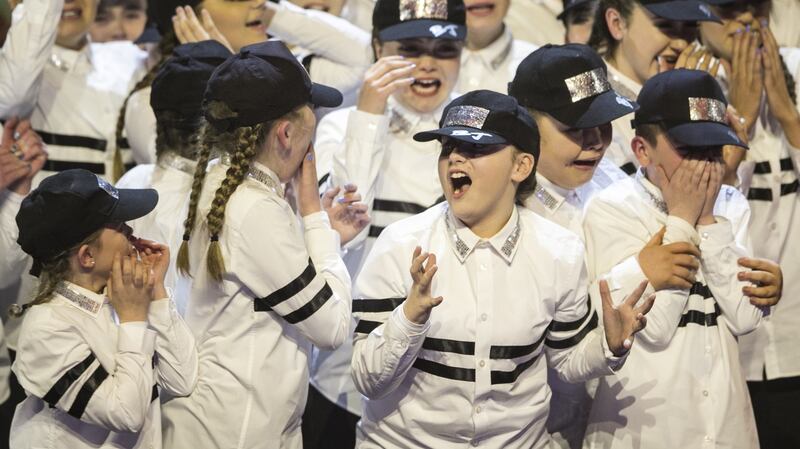 Member of RDC react as they are announced as winner of  Ireland’s Got Talent. Photograph: Kyran O’Brien