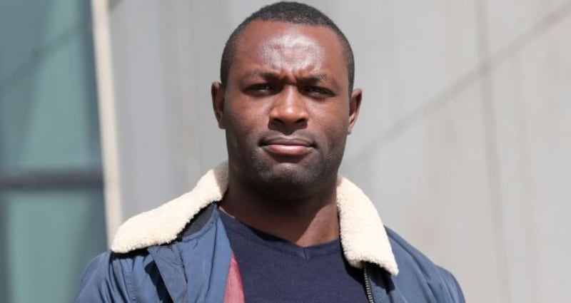 Francis Usanga  was convicted of punching Emma Murphy in the face in front of her children, leaving her with a black eye. Photograph: Collins Courts