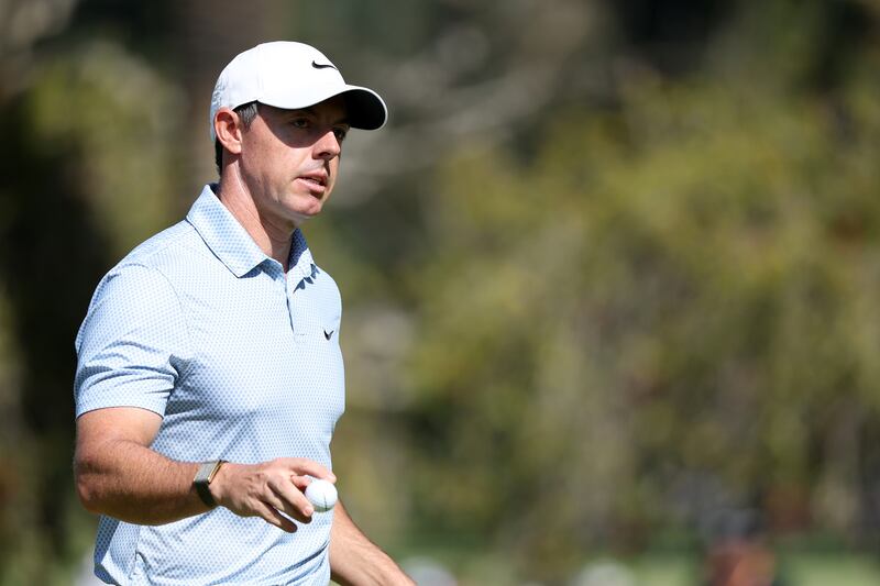 Rory McIlroy in action during the Genesis Invitational last month in Pacific Palisades. Photograph: Mike Mulholland/Getty
