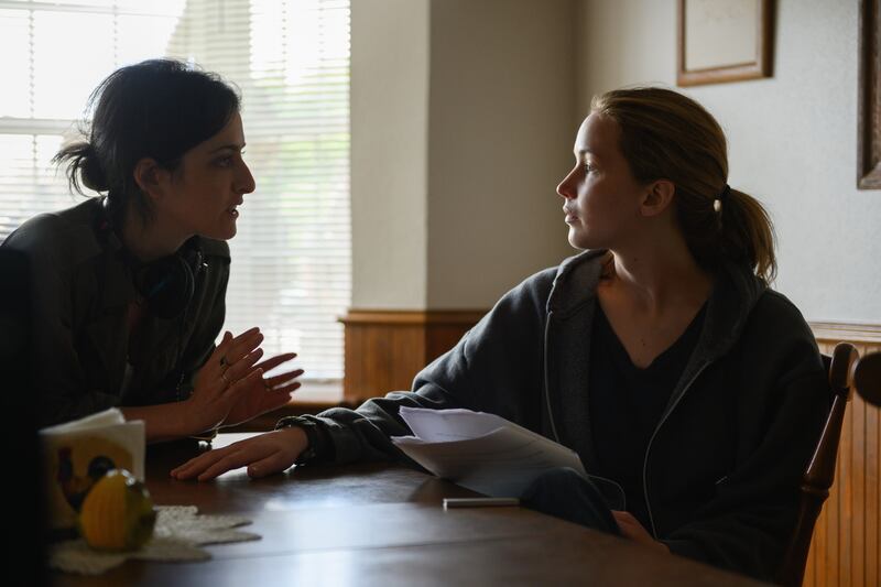 Causeway: Jennifer Lawrence with director Lila Neugebauer