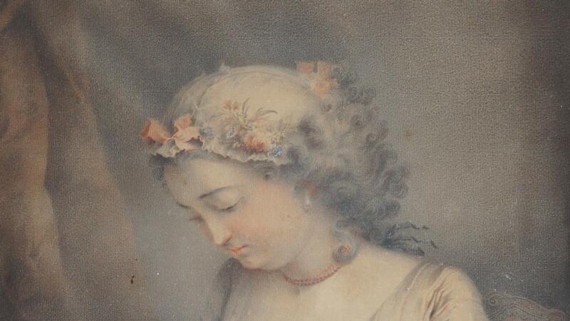 The engraving of an 18th century French painting by Greuze which sold for €60,000