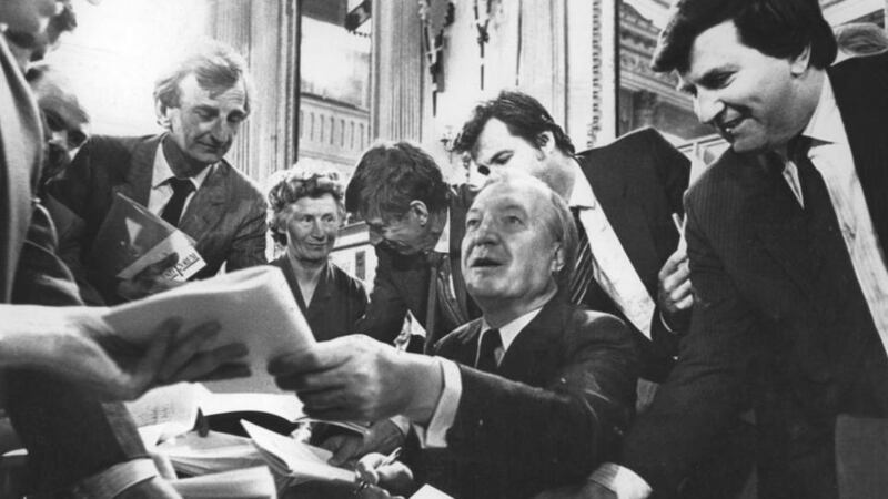 Late former taoiseach Charles Haughey, whose 'grotesque, unbelieveable, bizarre, unprecedented' remark regarding the Malcolm Macarthur affair led to the coining of the word ‘gubu’. Photograph: Peter Thursfield