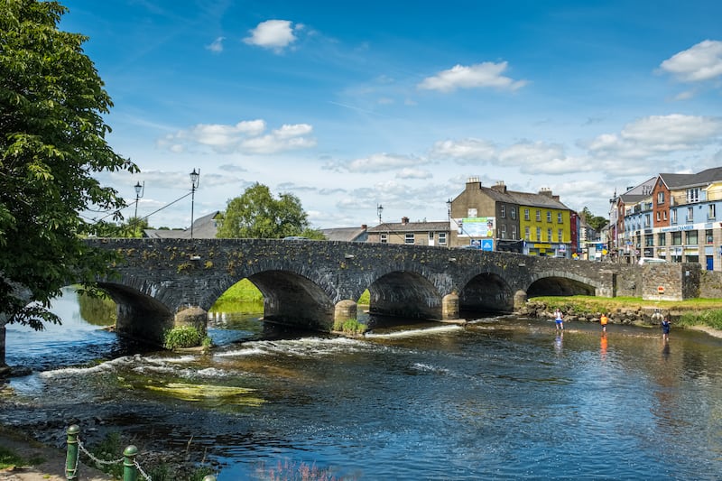 The Bridge spanning the Slaney River in Enniscorthy, Co Wexford, Ireland.