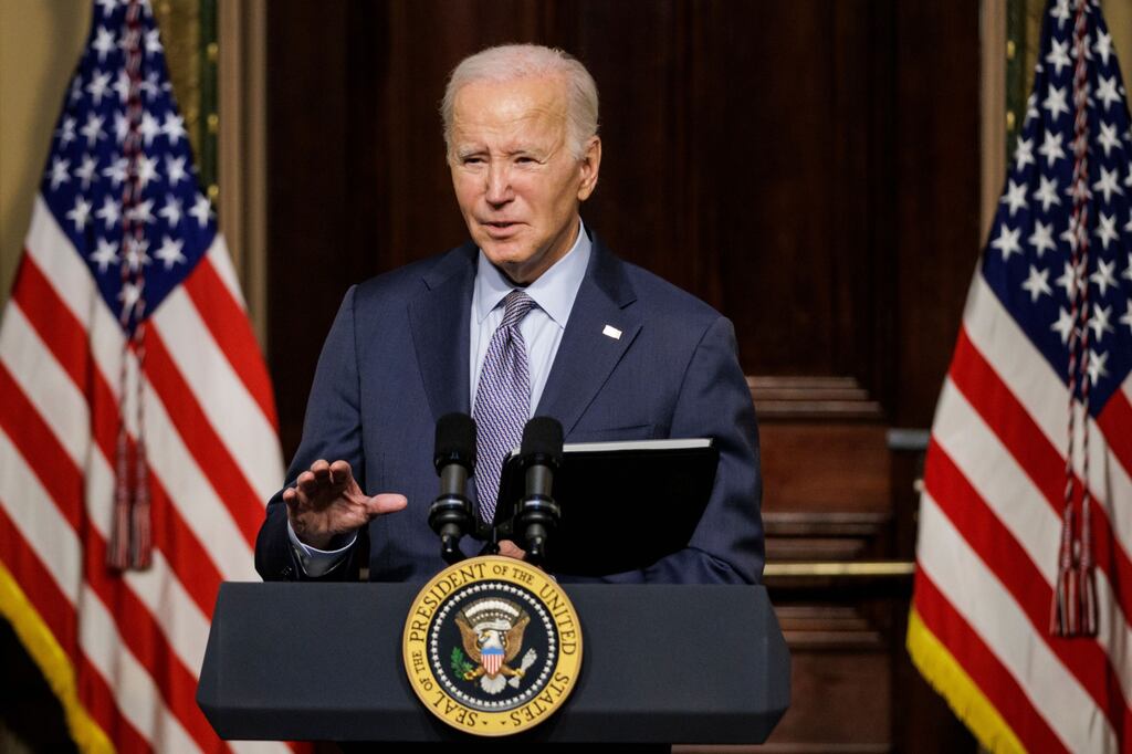 US president Joe Biden's immediate priority will be to secure the release by Hamas of American hostages. Photograph: Samuel Corum/Sipa/Bloomberg