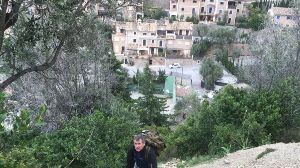 Conor Power retraces his steps after getting lost near Deía in Majorca.
