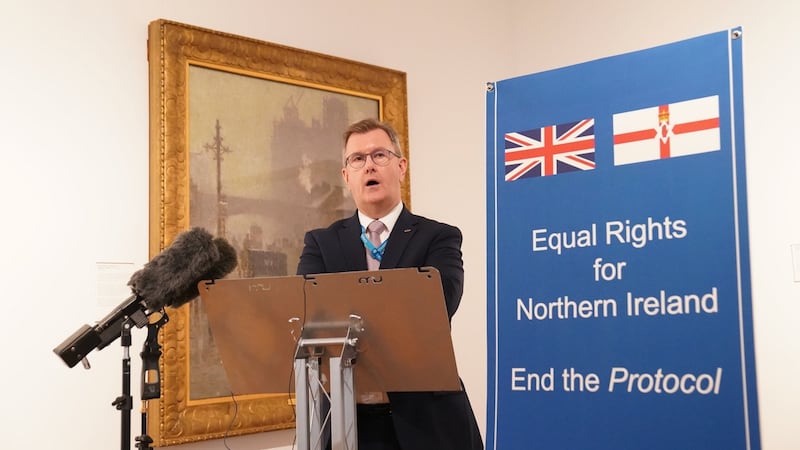 DUP leader Jeffrey Donaldson. Photograph: Stefan Rousseau/PA Wire