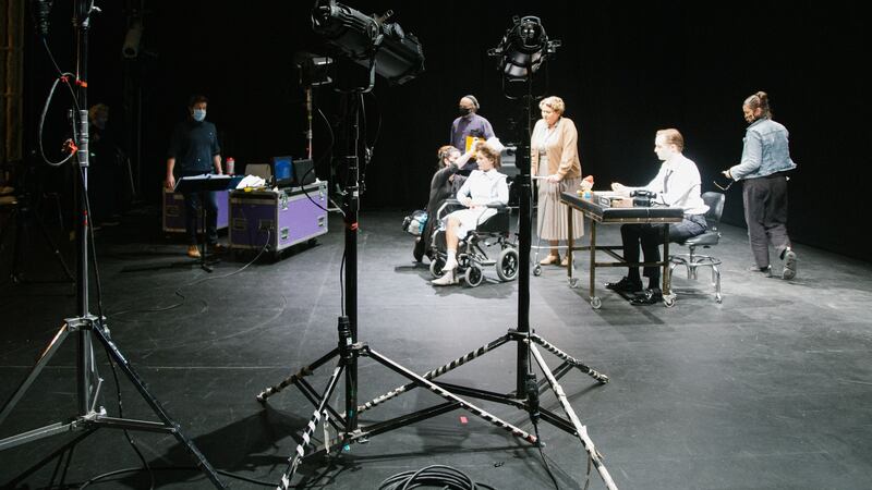 Filming Conor Linehan’s The Patient Woman. Photograph:  Laura Sheehan