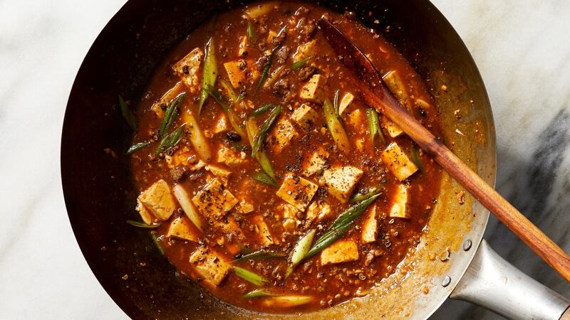 Mapo tofu is on almost every Chinese menu and the origins of the dish  reach back to the late 1800s. Photograph: Christopher Simpson/The New York Times