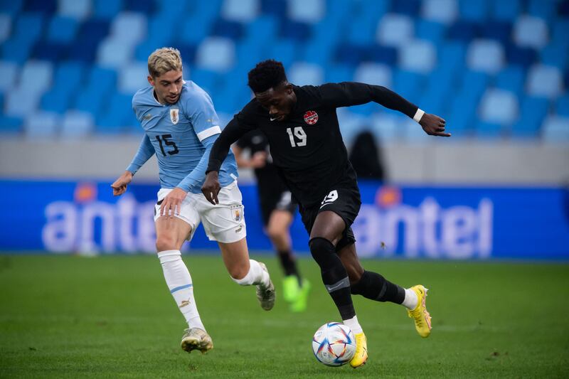 Alphonso Davies is arguably the most talented player to ever come out of Canada. Photograph: Vladimir Simicek/AFP via Getty Images 