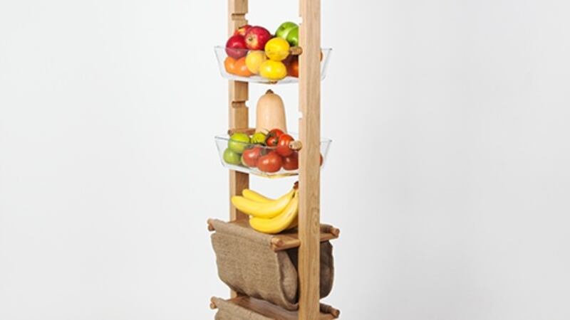 Crafty idea for veg; a table on the side and Roche Bobois