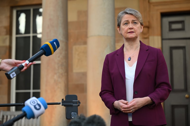 British foreign secretary Yvette Cooper said it was important European governments were committed to building on the work done by US president Donald Trump in negotiating a ceasefire. Photograph: Charles McQuillan/PA Wire 