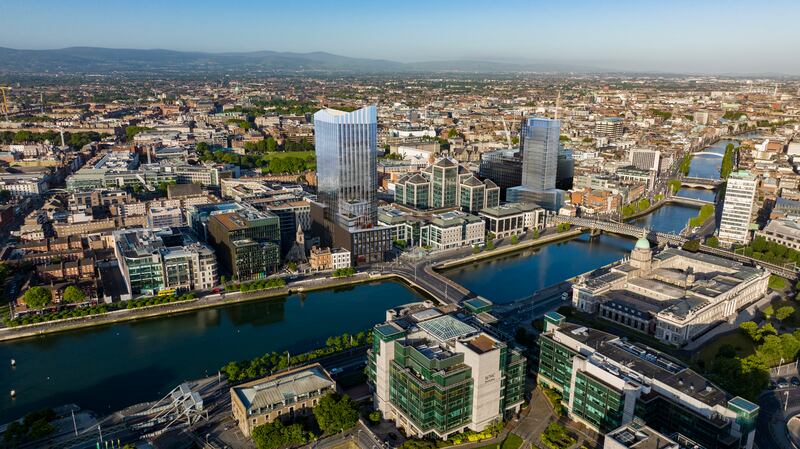 Computer-generated aerial image of the scheme proposed for the former City Arts Centre site