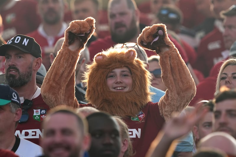 A young Lions fan was suitably dressed for the occasion at last Saturday's game between the Lions and Argentina at the Aviva Stadium in Dublin. Photograph: Brian Lawless/PA Wire