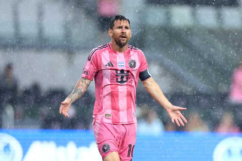 Lionel Messi of Inter Miami CF during the MLS match between Inter Miami and Philadelphia Union at Nu Stadium  in Miami, Florida, in May. Photograph: Megan Briggs/Getty