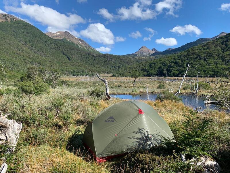 Campsite for the night. Photograph: Peter Murtagh