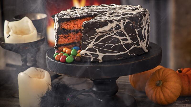 Spiderweb candy cake: Photograph: Harry Weir Photography