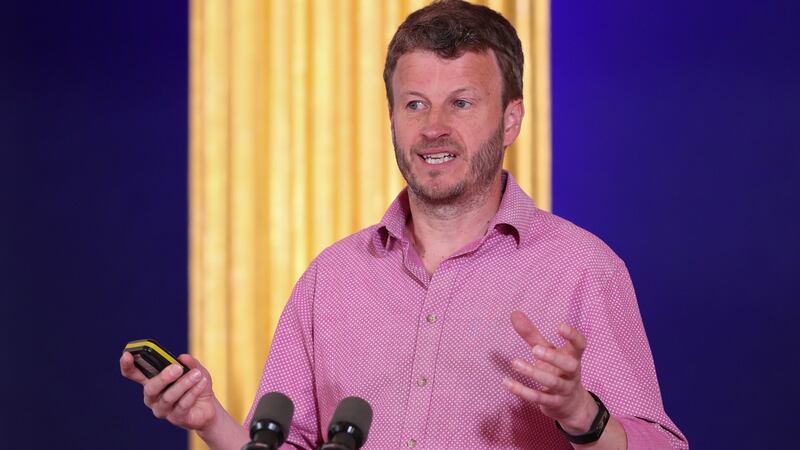 Dr Ferdia Marnell of the National Parks and Wildlife Service speaking at the first Citizens’ Assembly on Biodiversity Loss. Photograph: Maxwells/PA Wire