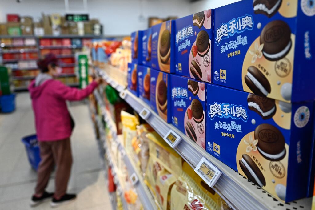 A woman shopping in a supermarket in Beijing. China has said it is open to dialogue with the United States after US president Donald Trump announced a 125 per cent tariff on its goods. Photograph: Pedro Pardo/AFP