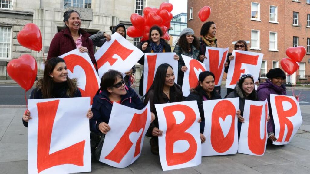 The launch of Labour of Love, a new campaign focusing on the rights of workers in private homes across Ireland. Photograph: Dave Meehan