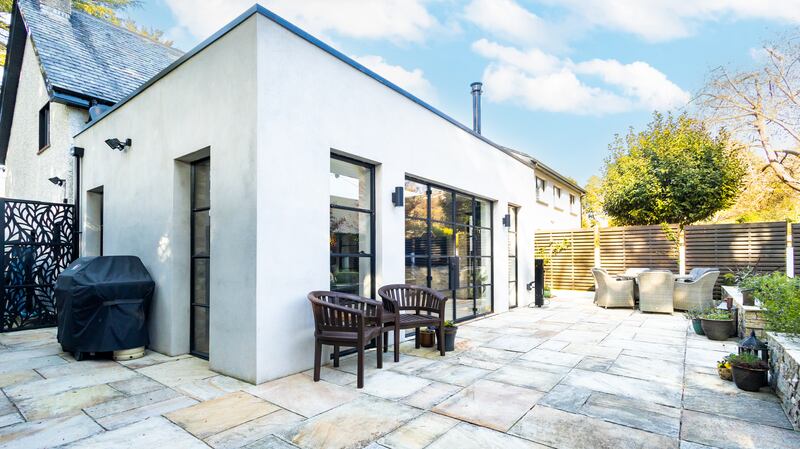 Wraparound patio