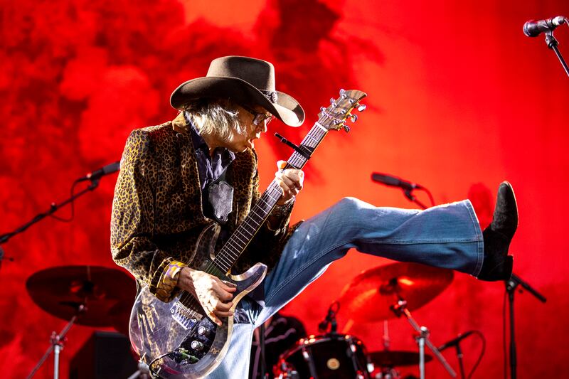 Mike Scott of The Waterboys performing at The Iveagh Gardens, Dublin.
Photograph: Tom Honan