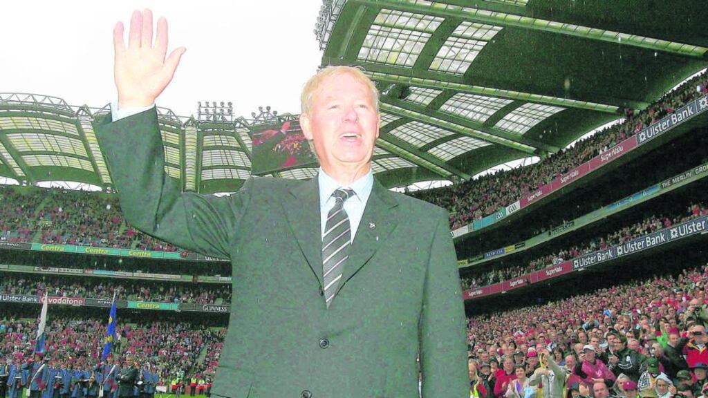 Mícheál Ó Muircheartaigh, guest speaker at the annual dinner of the Society of Chartered Surveyors Ireland. Photograph: Alan Betson