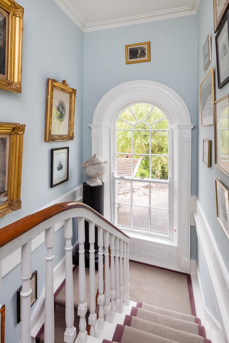 Arched sash window on the landing