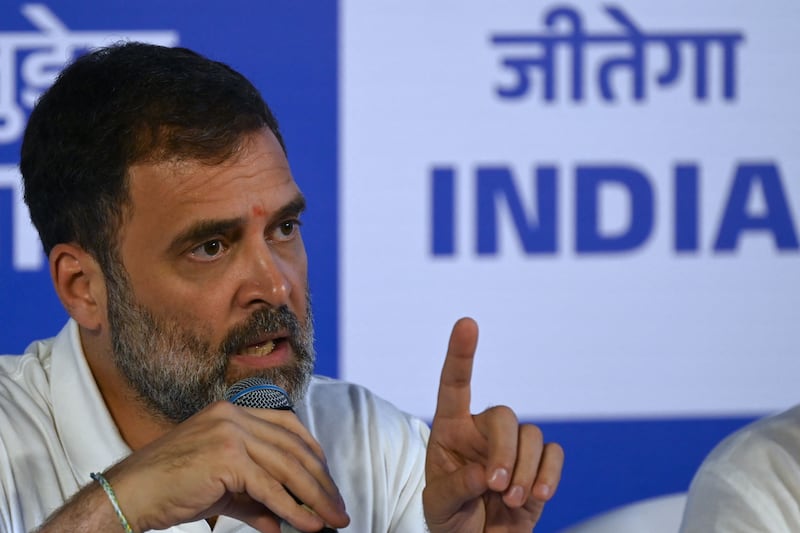 Rahul Gandhi has been by Narendra Modi as the entitled heir of a party that was swept from power in part because of rife corruption. Photograph: Indranil Mukherjee/AFP via Getty Images