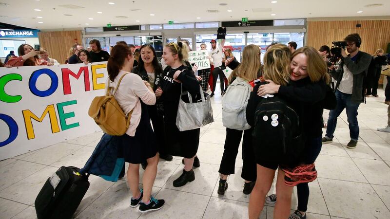 Home to vote at Dublin Airport on May 24th.  Photograph Nick Bradshaw