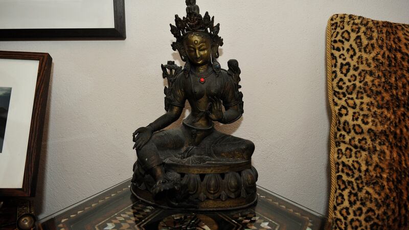 An 18th-century statue belonging to Michael Mortell. Photograph: Aidan Crawley